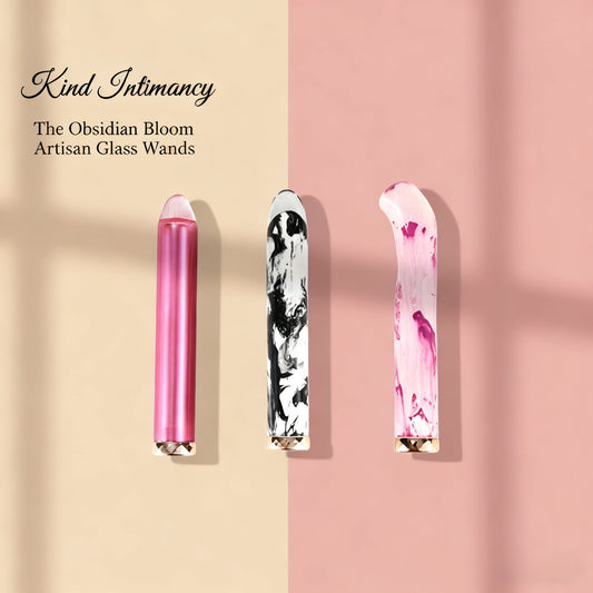 The Obsidian Bloom  Artisan Glass Wand