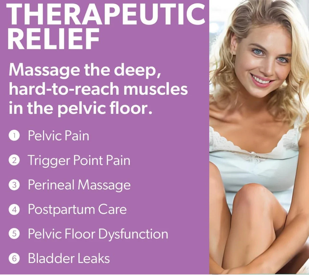 Pelvic Therapy Massage Wand with Gentle Vibration - For Pelvic Floor Strength, Deep Relaxation & Intimate Well-Being