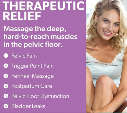 Pelvic Therapy Massage Wand with Gentle Vibration - For Pelvic Floor Strength, Deep Relaxation & Intimate Well-Being